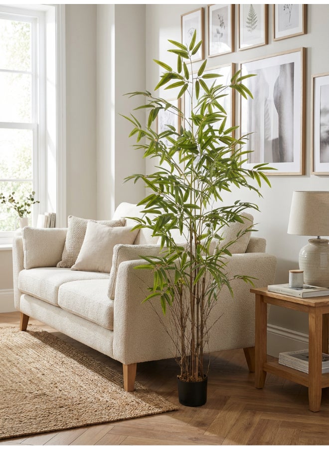 Noon East Bamboo 180cm (6 ft) Tall Artificial Tree with Pot | Floor Plant with Lifelike Design & Texture - Green | Decorative Natural Texture Tree for Home, Living Room, Study & Office spaces - Image 2