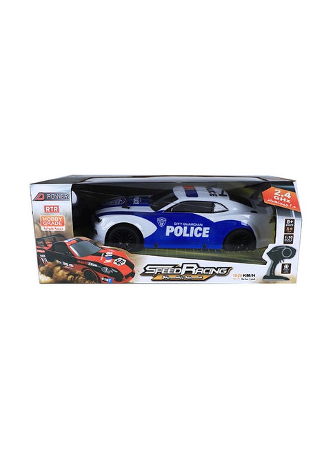 Speed Racing Rc Police Car, Hobby Grade High Speed Remote Control Car For Kids, Rtr 1:10 Scale, 2.4Ghz - Blue