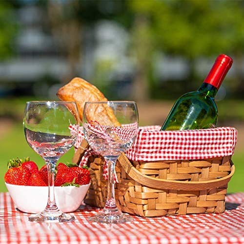 C CRYSTAL LEMON Pack of 4  Picnic Tablecloth  Red and White Checkered Tablecloth  Plastic Tablecloth  Disposable Party Tablecloth  Plaid Tablecloth by C CRYSTAL LEMON - Image 4