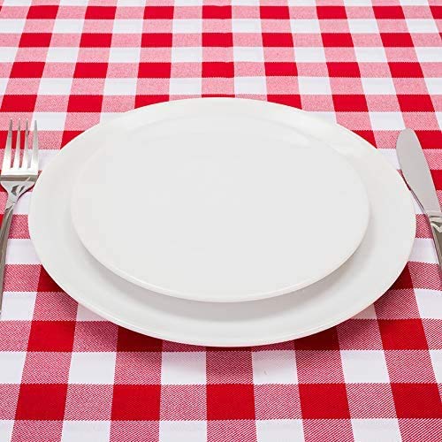 C CRYSTAL LEMON Pack of 4  Picnic Tablecloth  Red and White Checkered Tablecloth  Plastic Tablecloth  Disposable Party Tablecloth  Plaid Tablecloth by C CRYSTAL LEMON - Image 3