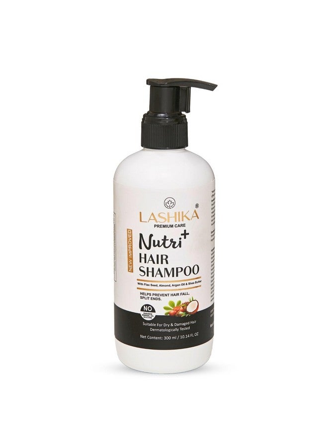 Lashika Nutri Plus Shampoo with Flax Seeds, Aloe Vera, Neem, Tulsi and Shea Butter for Stronger and Healthier Hair (300 ml) - Image 1
