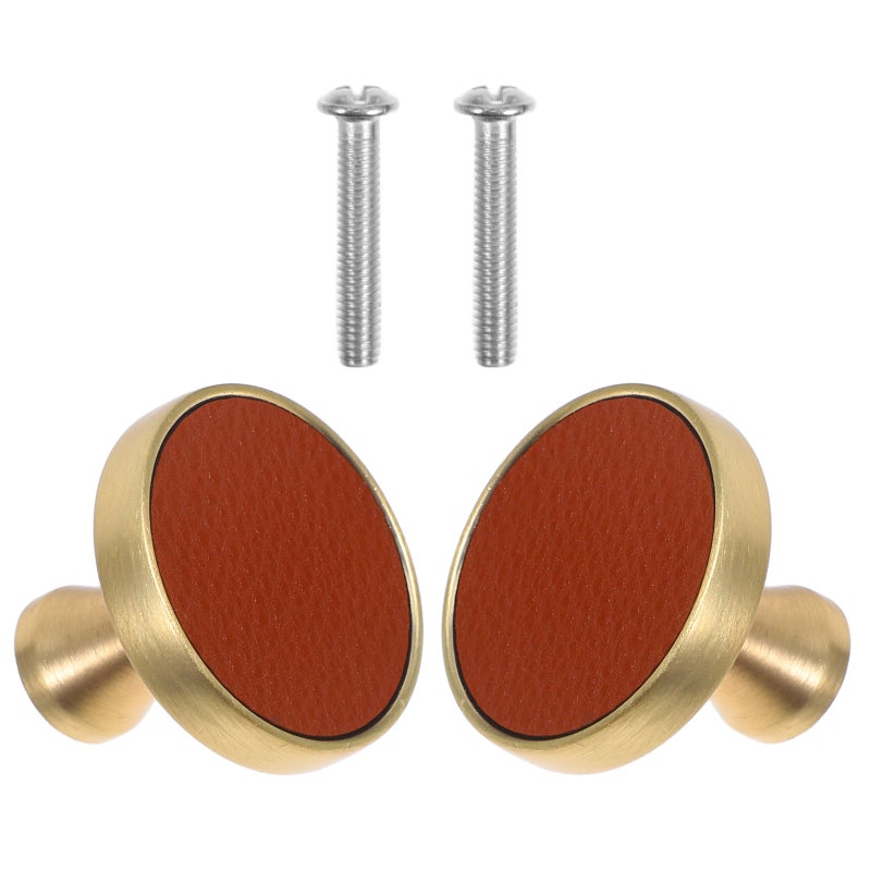 2pcs Modern Style Leather Cabinet Knobs Cabinet Door Pulls Leather Drawer Handles Wardrobe Door Knobs Leather Cabinet Handles - Image 1