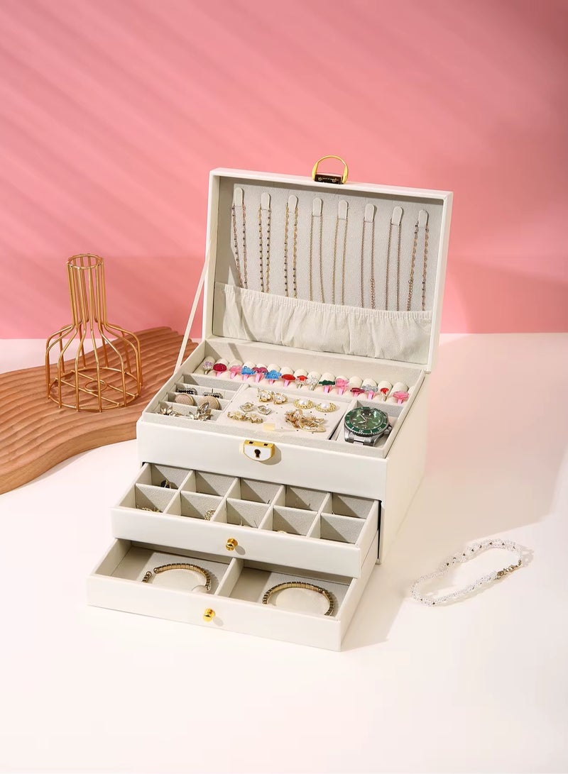 Yahor Acrylic Jewelry Box with 3 Drawers, Earring Storage Box for Earrings, Rings, Necklaces, Bracelets, Jewelry Organizer and Storage for Women - Image 2