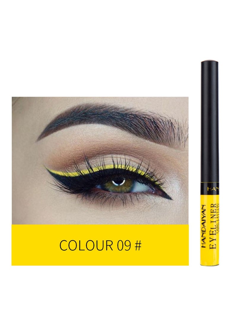 Handaiyan Waterproof Eyeliner color Liquid Liner UV Finish Professional Makeup Long Lasting Quick Smudge Proof Hyper Drying Resistant Stay All Day Waterline Winged Instant Result - Image 2