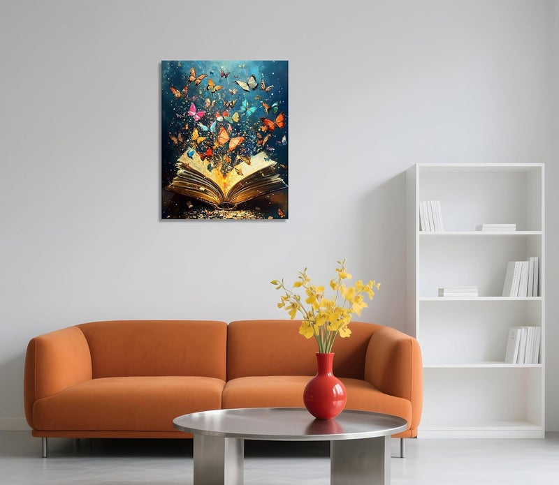 OWNANRTHM Colorful Butterfly Canvas Wall Art - Image 3