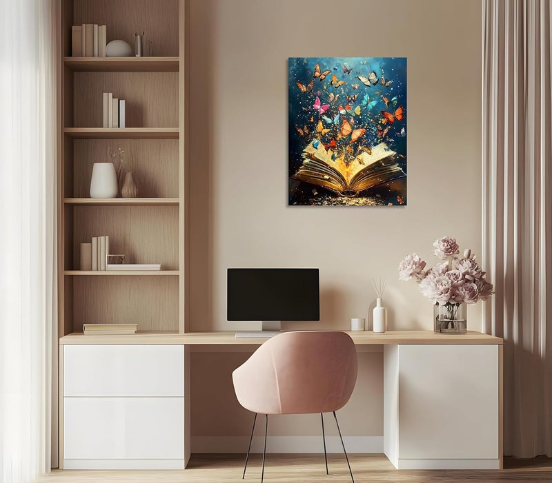 OWNANRTHM Colorful Butterfly Canvas Wall Art - Image 2