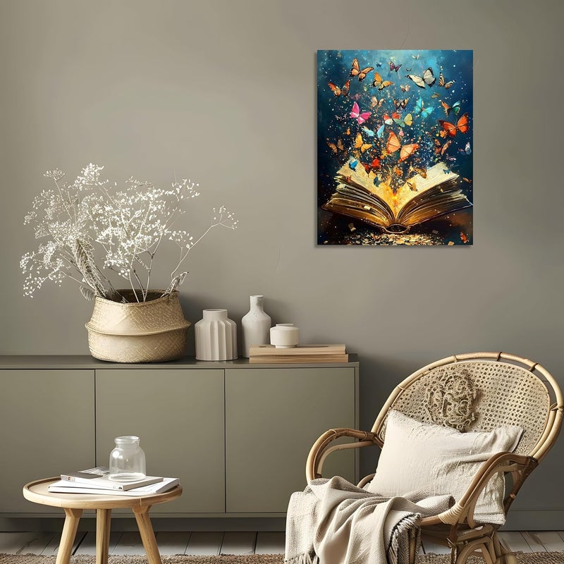 OWNANRTHM Colorful Butterfly Canvas Wall Art - Image 5
