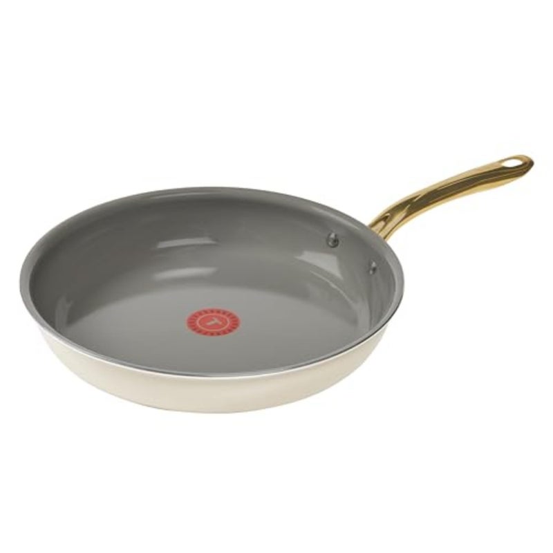 TFal Preserve Ceramic Nonstick Frying Pan Skillet 12inch Oven Broiler Safe up to 350F Cookware InoCeram Glide Technology Frying Pan Skillet Pots  Pans Beige