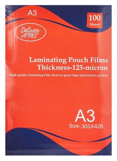 Deluxe Deluxe A3 Laminating Pouch Film 125 Mic Pack of 100 Pieces  - Image 2