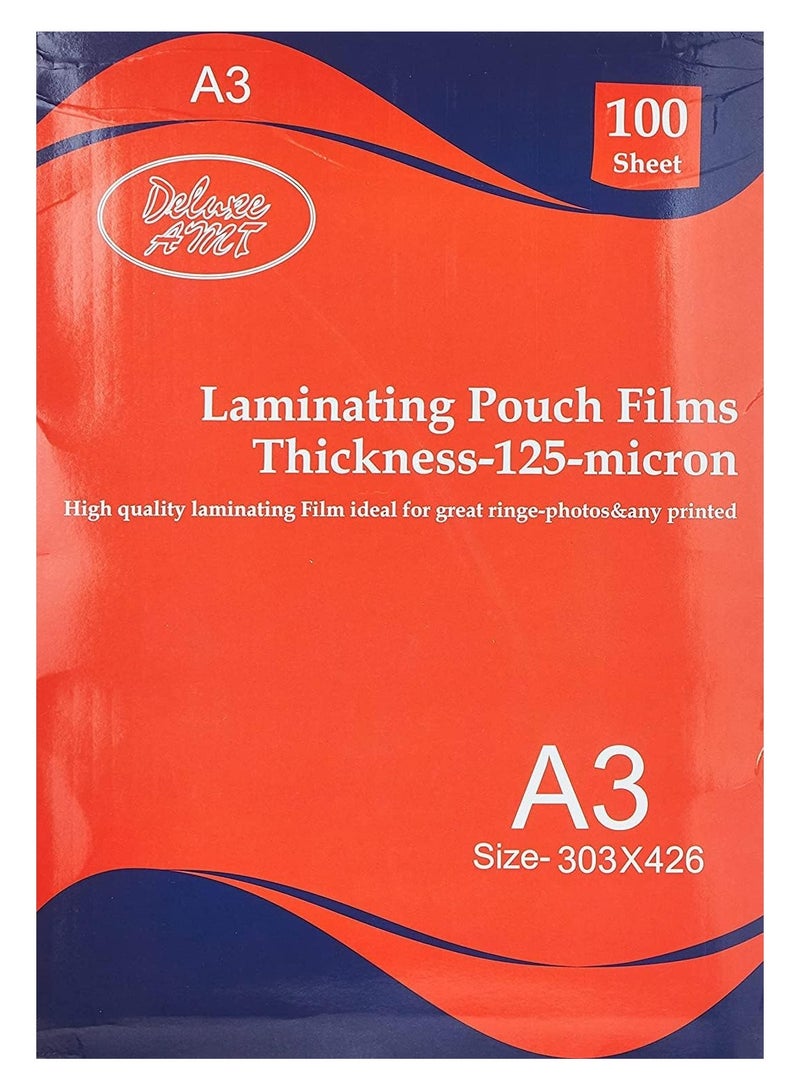 ديلوكس غلاف تغليف فاخر A3، عبوة من 125 ميكرون، 100 قطعة - Image 2