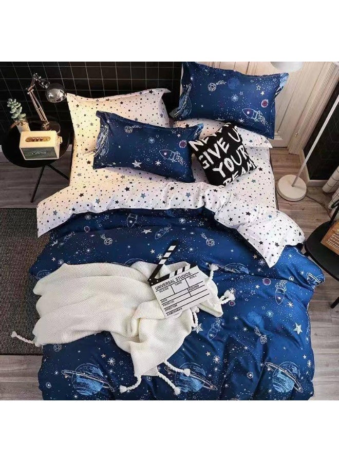 Luxury King 6-Piece Bedding Set –  simple Design, 220x240cm Duvet Cover with Fitted Sheet & 4 Pillowcases