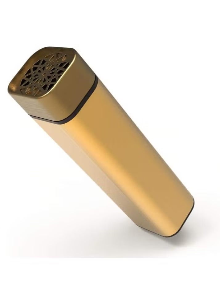 بخور كهربائي قابل لإعادة الشحن بمنفذ USB للاستخدام المنزلي والملابس ومبخرة يدوية من البلاستيك، أسود/ذهبي - Image 3