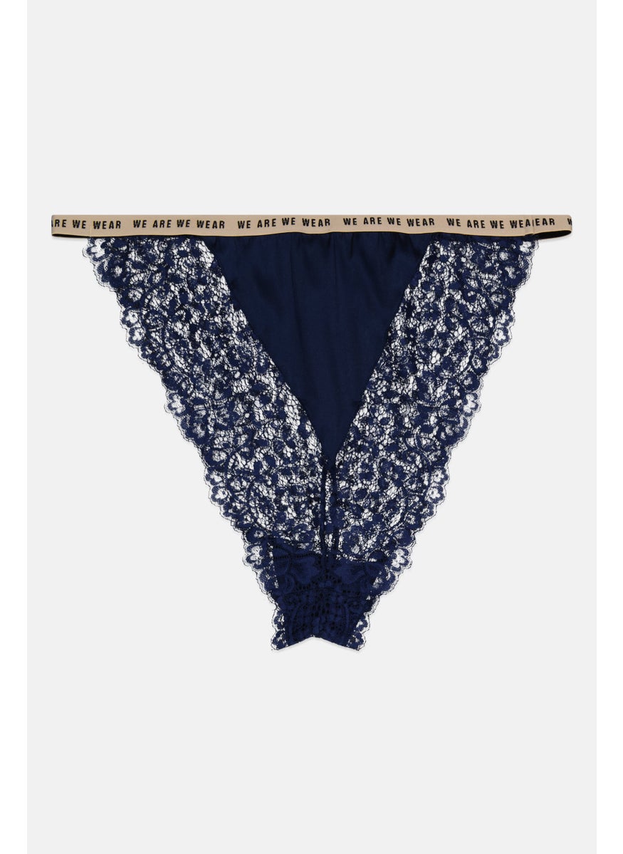 Women Brand Logo Lace Trim Brief, Navy - pzsku/ZFB1667B7891841C1E95EZ/45/_/1727187776/a0e67af3-8d5c-482d-bd16-0a45b64be8b4