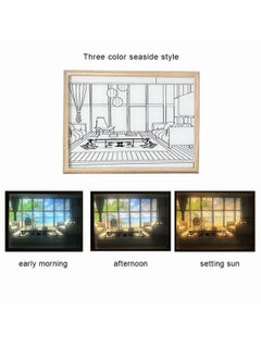 OPULENCE Led Art Painting Elegant Light Glow Wall Art Illuminated Painting Photo Shadow Frame Wall Bedroom Living Room Home Decor Photo Behind Picture  - Image 1