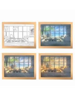 OPULENCE Led Art Painting Elegant Light Glow Wall Art Illuminated Painting Photo Shadow Frame Wall Bedroom Living Room Home Decor Photo Behind Picture  - Image 3