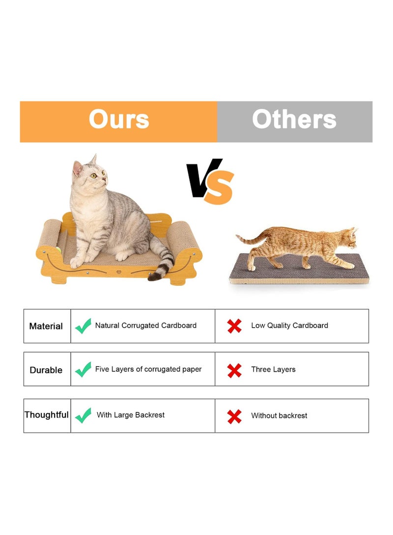 Cat Bed, Scratching Post, Lounger, Pet Scratching Post, Pet Furniture Protector, Self-Grooming Brush - Image 2