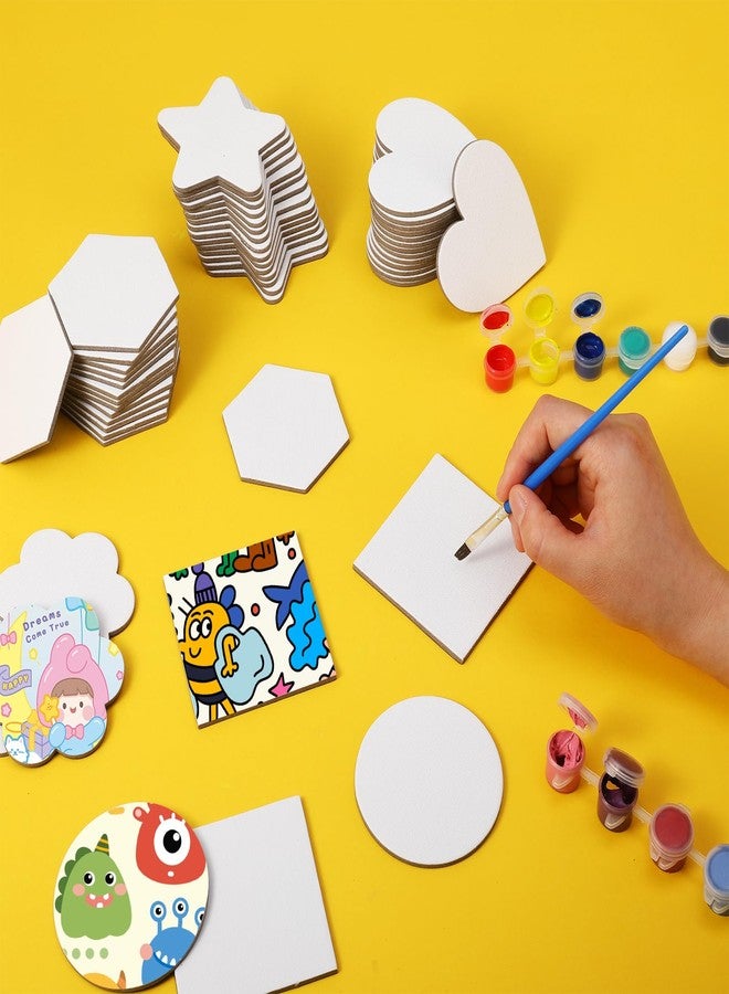 ZhouBoat 60 Pcs Magnetic Canvas Panel Mini Canvas Boards for Painting 3 Inch Small Canvases Bulk Mini Canvases DIY Decorative Magnets Painting Crafts for Fridge Locker Home Office Decor (Mixed Styles) - Image 5