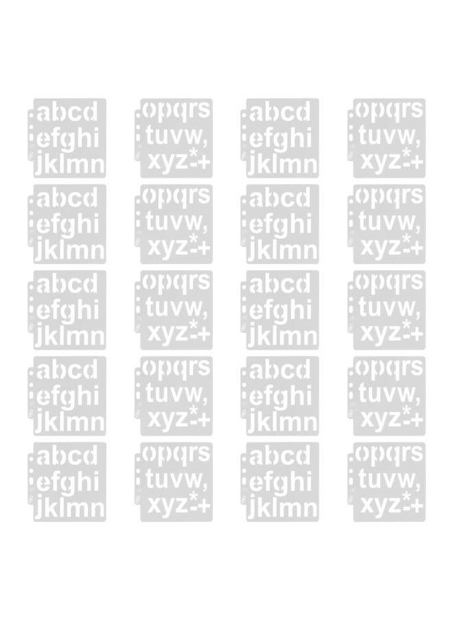 Thoraya - 20pcs Letter Template Hollow Alphabet Stencils Reusable Painting Stencils for Notebook Diary Art Projects - Image 1