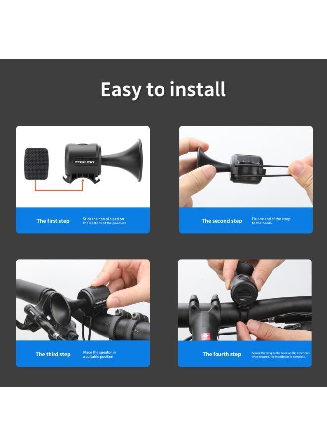 TOSUOD Electric Bicycle Horn 120dB Loud Volume IPX4 Waterproof - Image 3