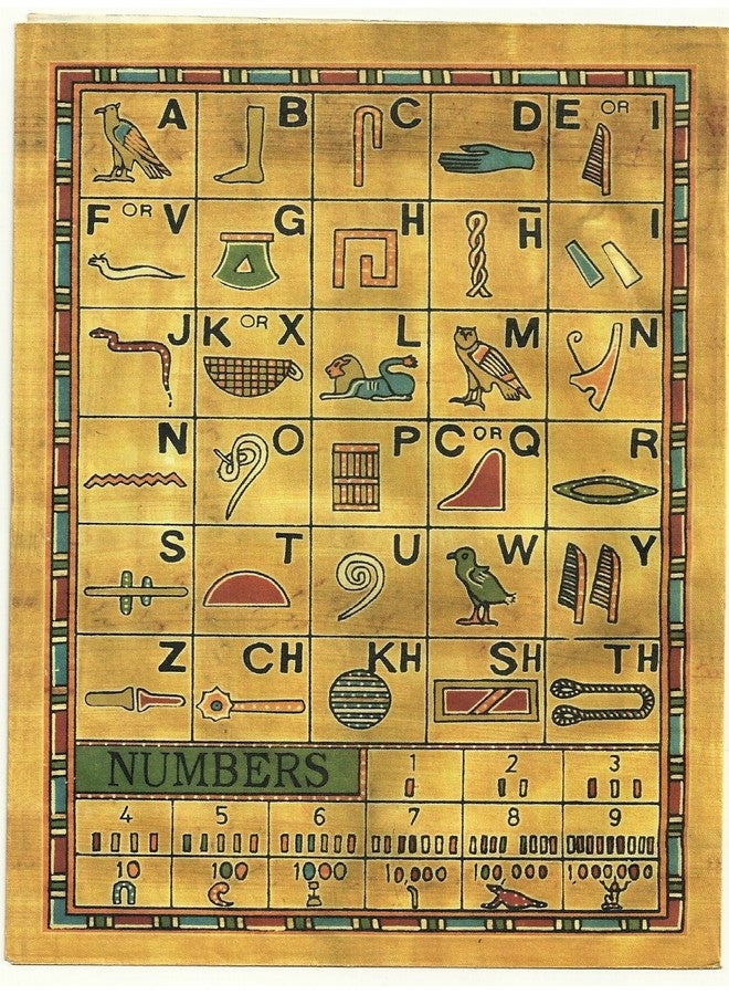 كرافتس أوف إيجبت مجموعة 10 ورق بردي مصري مقاس 4 × 6 بوصة (10 × 15 سم) أوراق البردي القديمة للحروف الهجائية من أجل سجل القصاصات الفني والتاريخ المدرسي، ورق التمرير المثالي للمساعدة التعليمية - Image 3