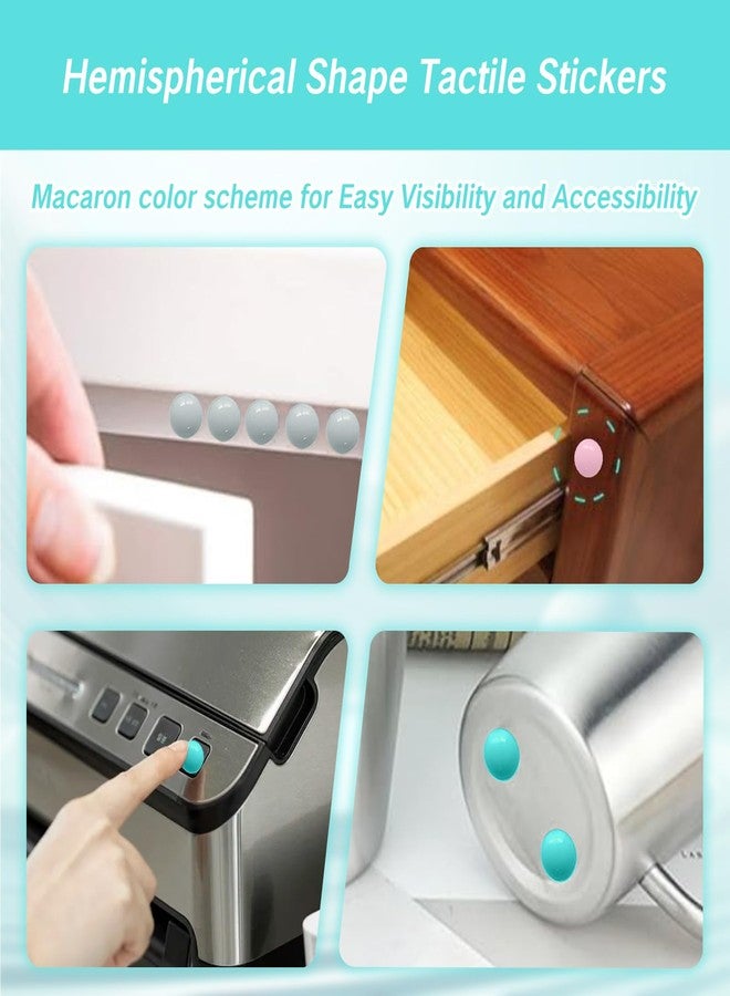 YAFIYGI 300Pcs Tactile Stickers Suitable for Vision Impaired Products Bump Dots for the Blind Tactile Stickers Braille Visual Aids Low Vision Items Sight Aid Daily Use Kit，Blue Pink Light Green - Image 2