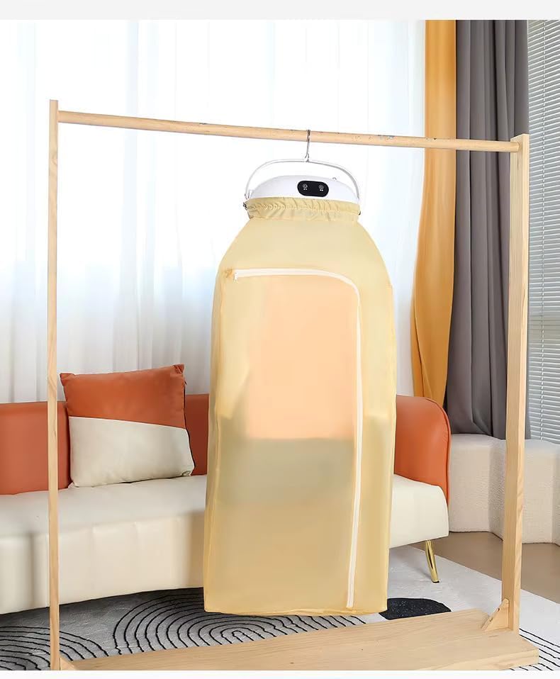 Derovan Portable Heat‑Pump Clothes Dryer – Foldable Mini Electric Dryer with Timer, Remote, Hook & Carry Bag – Gentle Drying for Baby Clothes, Delicates & Travel - Image 4