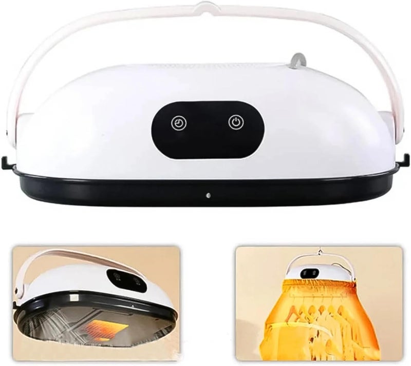 Derovan Portable Heat‑Pump Clothes Dryer – Foldable Mini Electric Dryer with Timer, Remote, Hook & Carry Bag – Gentle Drying for Baby Clothes, Delicates & Travel - Image 2