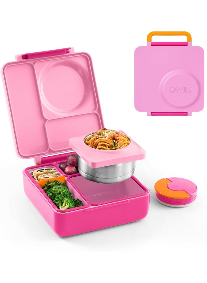 OMIE صندوق غداء أومي بوكس للأطفال، وعاء من الفولاذ المقاوم للصدأ، 250 مل، (وردي خيالي) - Image 1