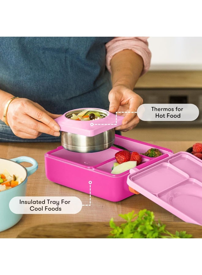 OMIE صندوق غداء أومي بوكس للأطفال، وعاء من الفولاذ المقاوم للصدأ، 250 مل، (وردي خيالي) - Image 5