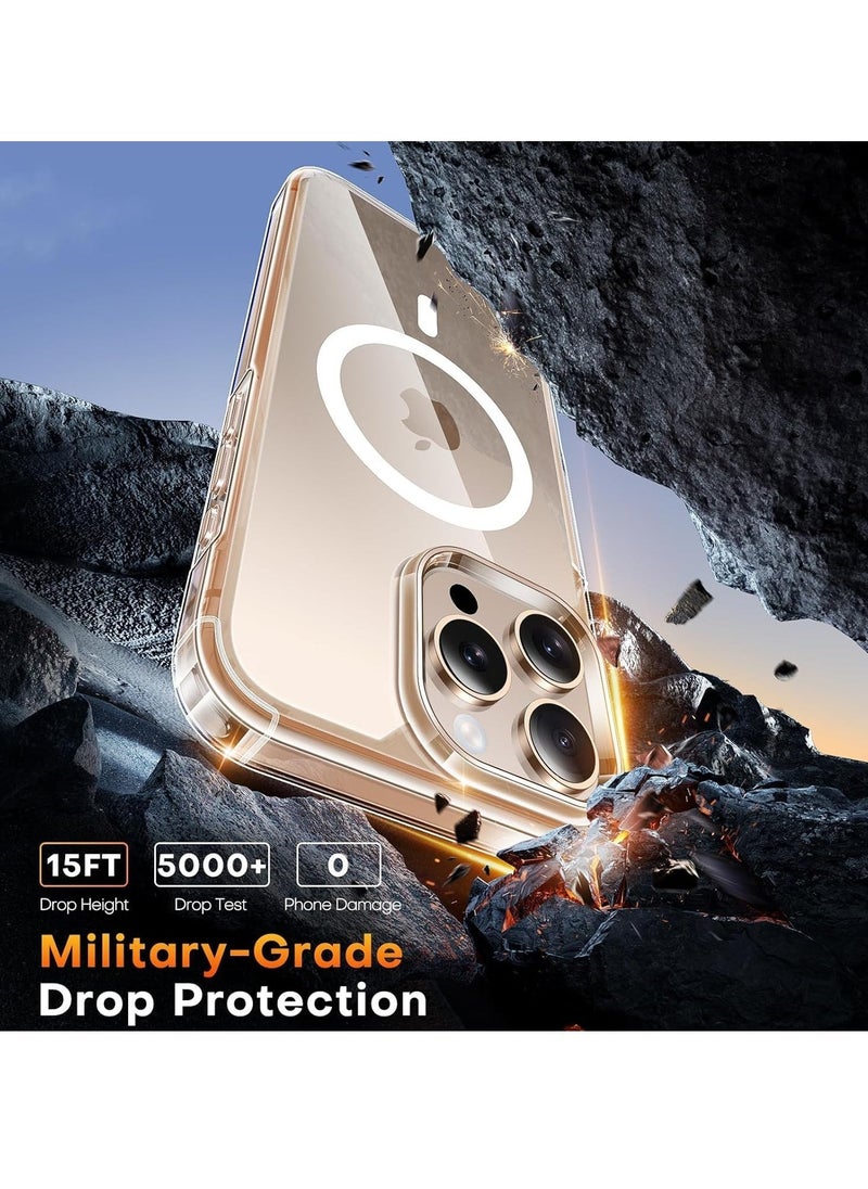 JAJEEK "Magnetic Case Compatible with iPhone 16 Pro – Anti-Yellowing Clear Case with MagSafe Compatibility, Includes 2-Pack Screen and Camera Protectors" - Image 4