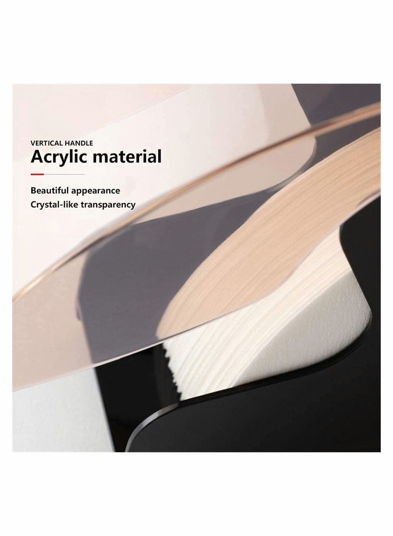 Excefore Coffee Filter Storage Box Acrylic Filter Paper Holder, V60 Filter Paper Fan Filter Paper Dust Box, Suitable Filter Paper Storage Container Stand for Coffee Shop Home Use, White - Image 3