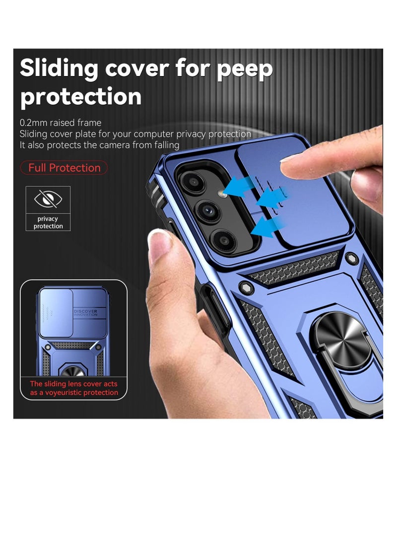 Excefore for Galaxy A14 5G Phone Case, Military Grade Shockproof Cover, Full Body Protection Hard Phone Cases, 16ft.Drop Tested Cover, with Camera Cover and Magnetic Kickstand, for A14 5G (Blue) - Image 3