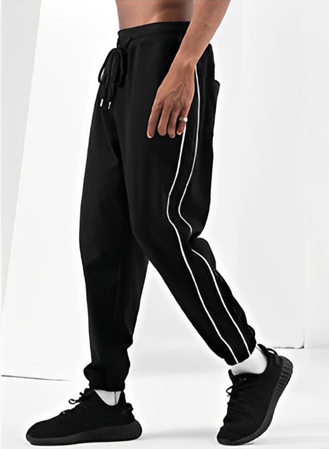 رويس بنطلون رياضي رجالي رياضة ترفيهية نحيف خياطة بسيط وحزام مطاطي الربيع والخريف - Image 2