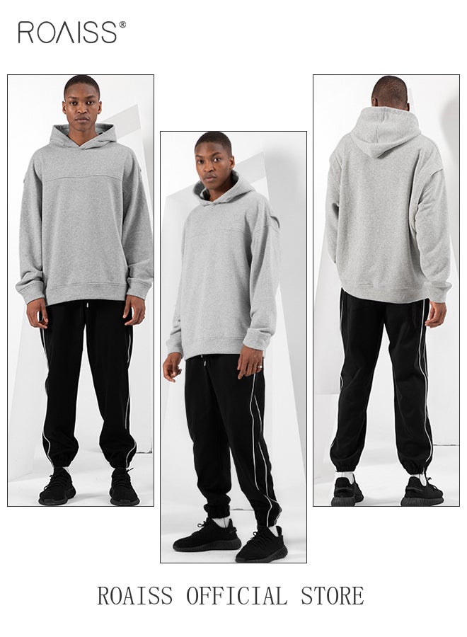 رويس بنطلون رياضي رجالي رياضة ترفيهية نحيف خياطة بسيط وحزام مطاطي الربيع والخريف - Image 4