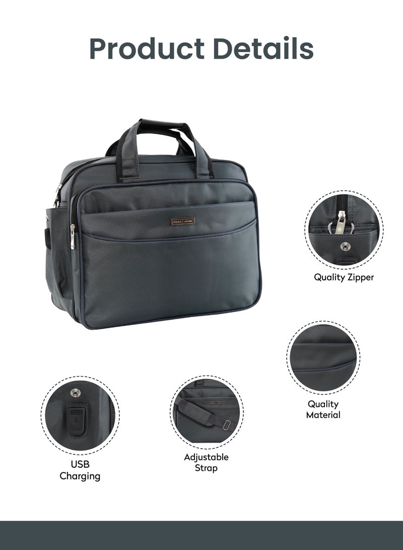 PARAJOHN Secure Business Professional Multi-Purpose Travel Laptop Bag with Hideaway Handles, Cross Shoulder Strap, Protective Padding / Office Bag, Macbook Bag  - Image 2