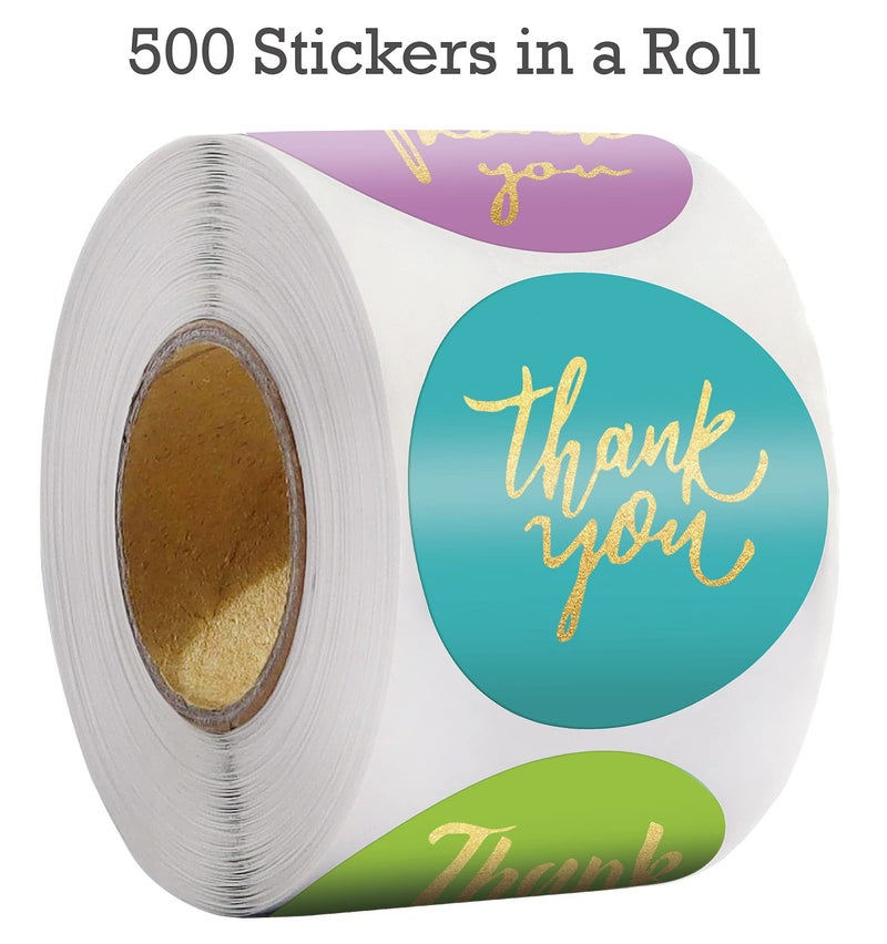 STORE 2508 Store2508 Small Business Stickers Colourful Thank You Stickers 1.5 Inch Diameter 500 Pcs - Image 3