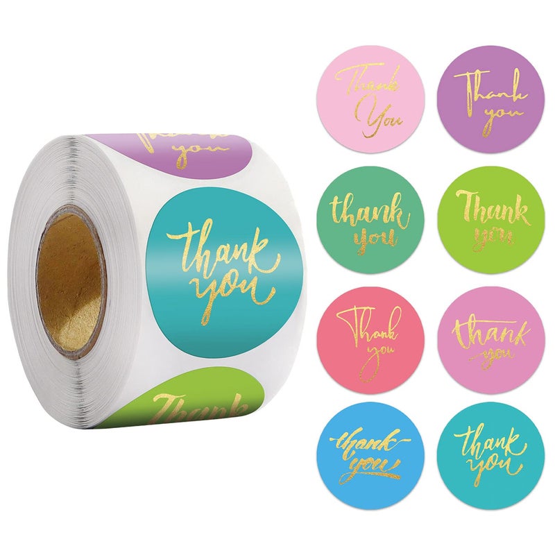 STORE 2508 Store2508 Small Business Stickers Colourful Thank You Stickers 1.5 Inch Diameter 500 Pcs - Image 5