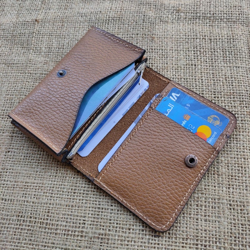 Dr.Key Leather Business Card Case wallet Holder for Men & Women 5008 (granulated camel) - Image 1