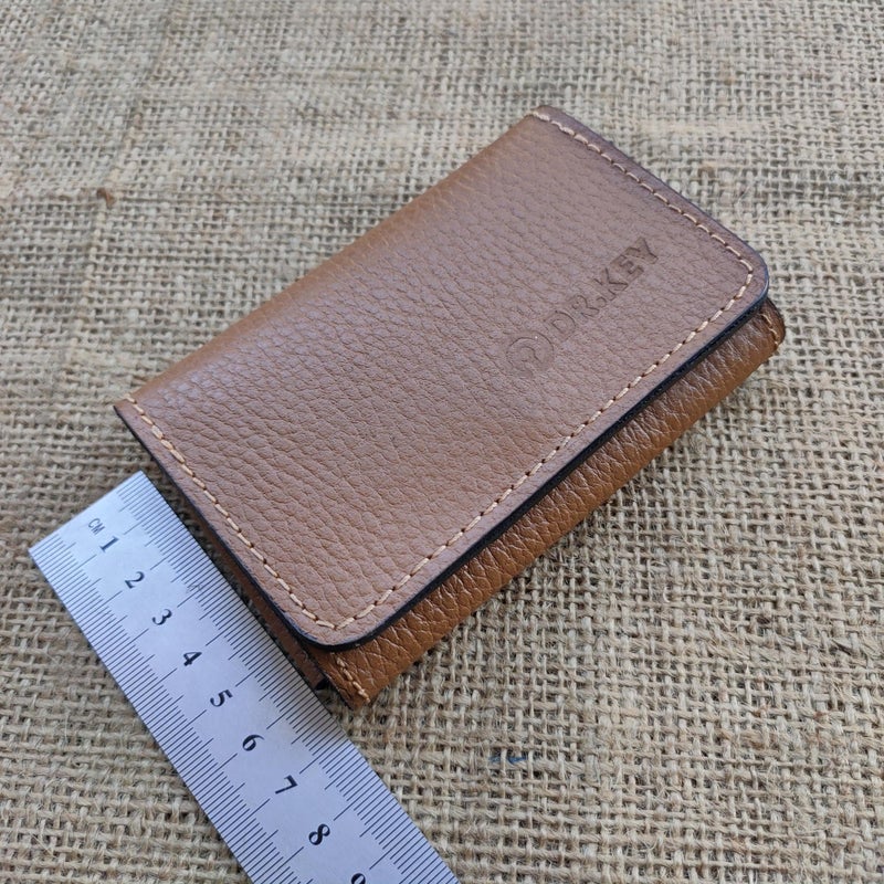 Dr.Key Leather Business Card Case wallet Holder for Men & Women 5008 (granulated camel) - Image 3