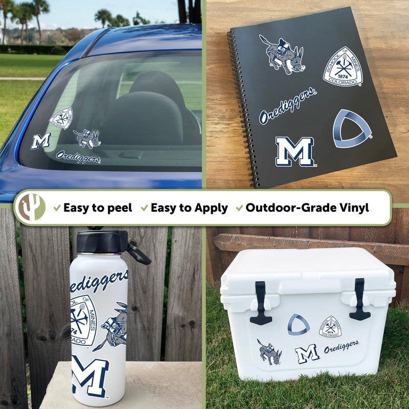 Desert Cactus Colorado School of Mines Sticker Orediggers Sticker Vinyl Decals Laptop Water Bottle Car Scrapbook Sheet T2 (Type 2) - Image 2