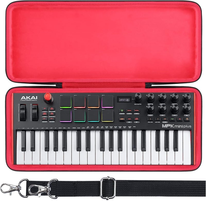 co2CREA Hard Travel Protective Case for AKAI Professional MPK Mini Plus 37 Keys USB MIDI Keyboard Controller - Image 1