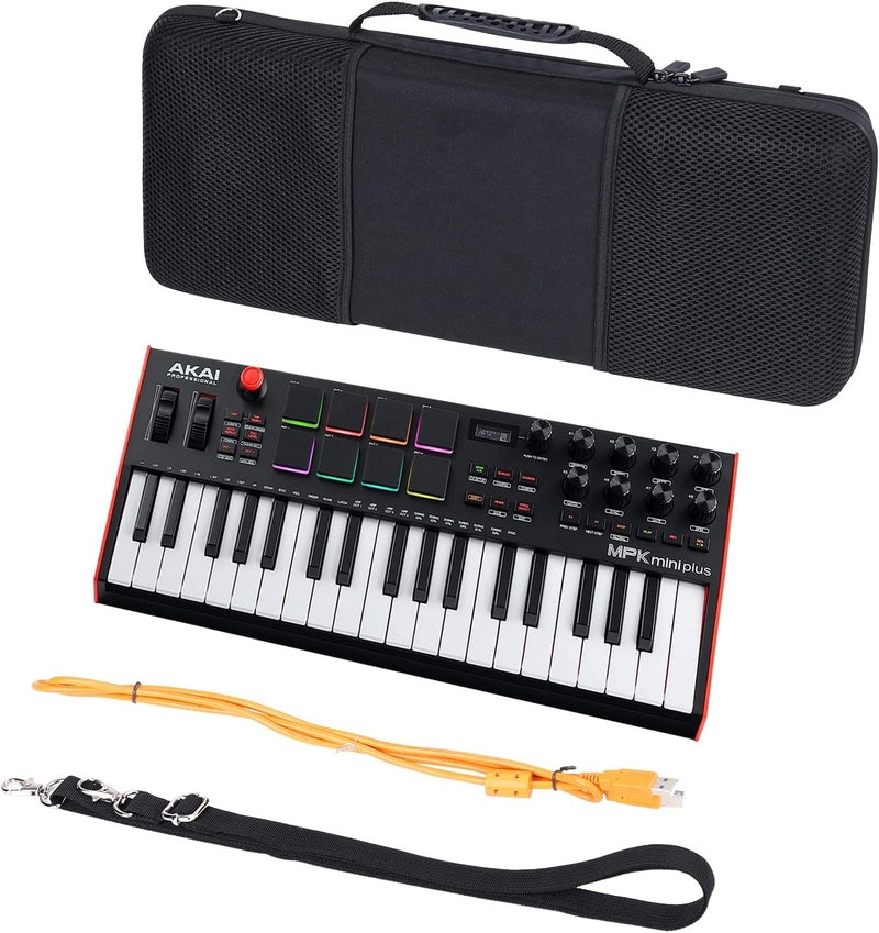 co2CREA Hard Travel Protective Case for AKAI Professional MPK Mini Plus 37 Keys USB MIDI Keyboard Controller - Image 3
