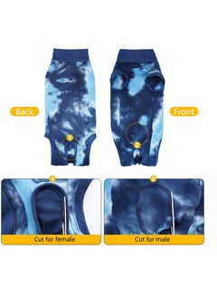 Excefore Dog Recovery Suit Soft and Breathable Onesie with Tie Dye Design ECollar Alternative for Abdominal Wounds and Anti-Licking M  - Image 2