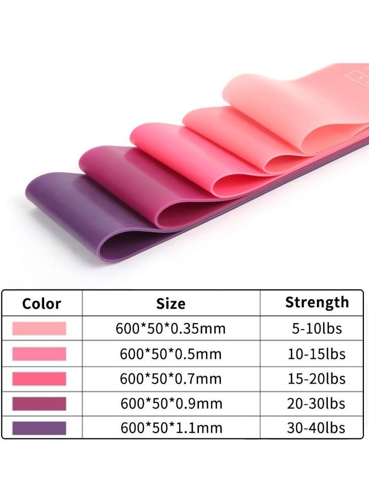 SunNivo Resistance Bands for Working Out Exercise Loop Bands Workout Bands Set for Men Women Body Stretching, Crossfit Training, Home Workout, Physical Therapy, Booty Legs, Set of 5 - Image 3
