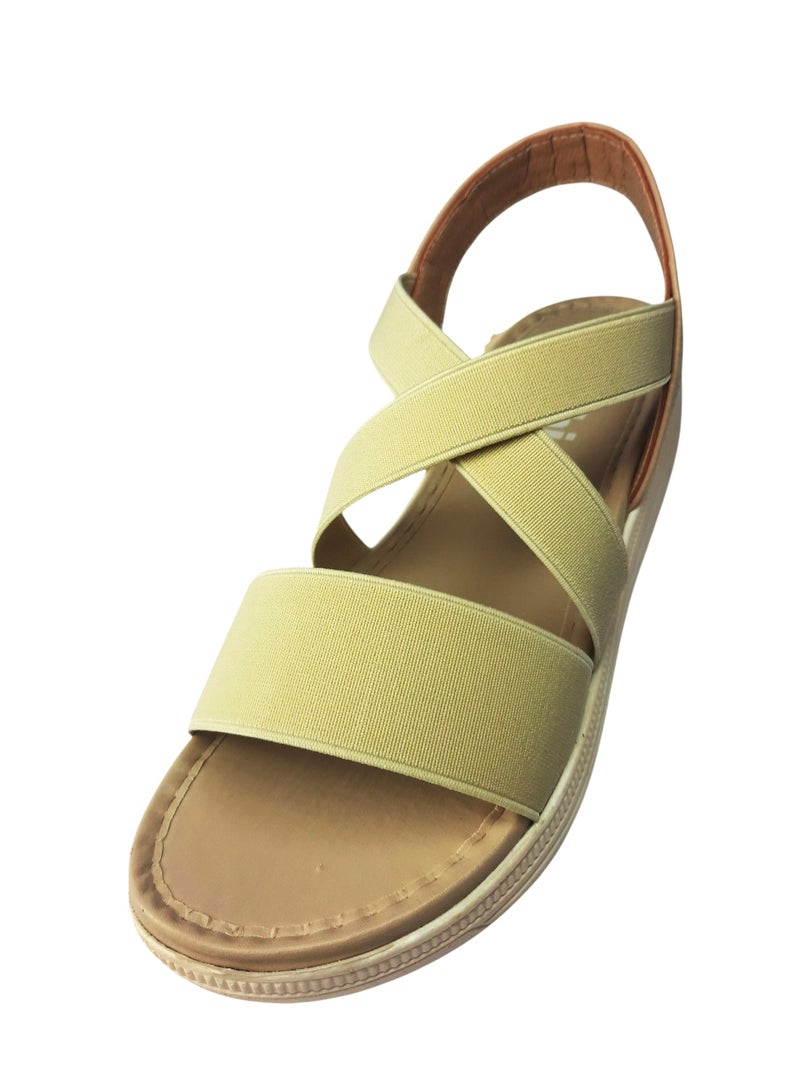 women’s sandal with elastic strap, lightweight sole with 4 cm heel – the trend of this year and every year. - Image 1