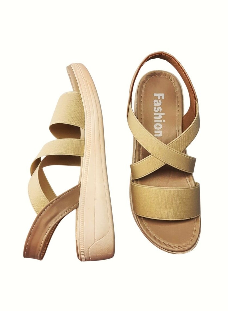 women’s sandal with elastic strap, lightweight sole with 4 cm heel – the trend of this year and every year. - Image 4