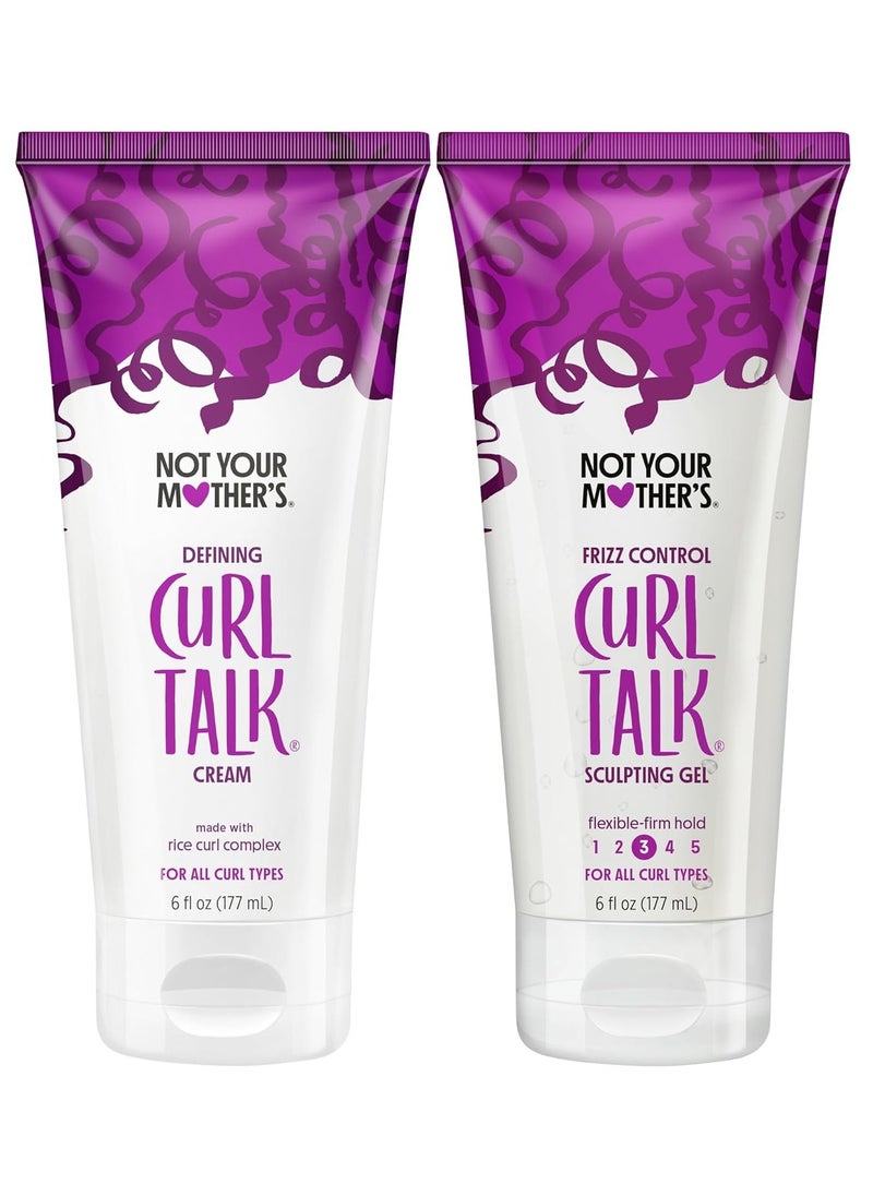 Not Your Mother's - (Pack of 2) Curl Talk Frizz Control Sculpting Gel & Defining Cream 2x6fl oz - Image 1