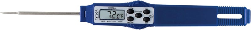 Taylor 9877FDA Compact Waterproof Digital Food Thermometer, 2.81 Inch Stem Length with FDA-Recommended 1.5mm Probe, NSF Certified, Blue - Image 5
