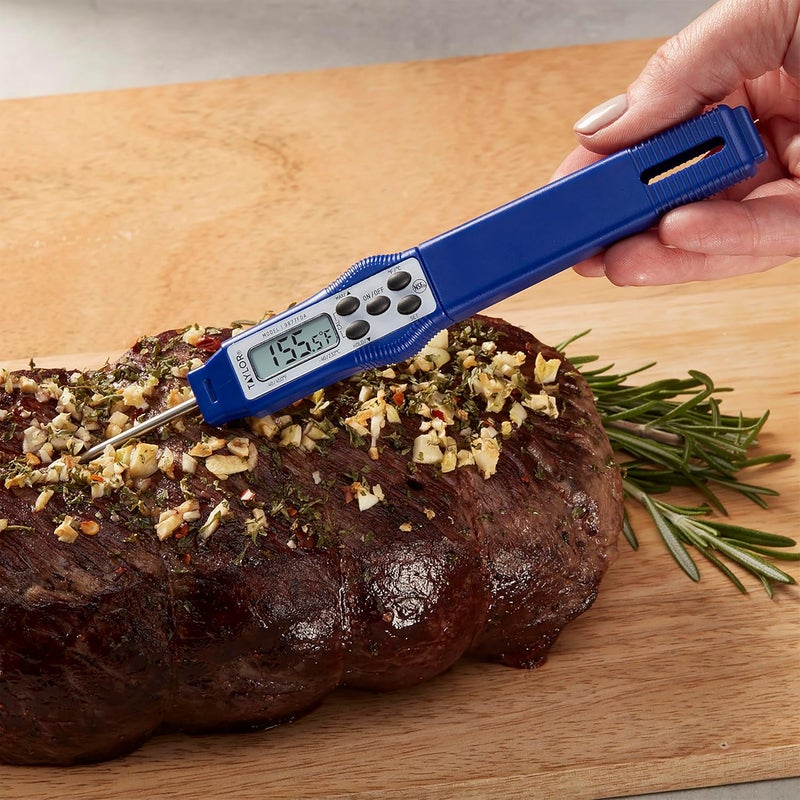 Taylor 9877FDA Compact Waterproof Digital Food Thermometer, 2.81 Inch Stem Length with FDA-Recommended 1.5mm Probe, NSF Certified, Blue - Image 3
