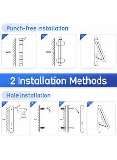 Excefore Retractable Clothes Rack, Stealth Clothes Drying Hangers , Wall Mounted Folding Clothes Hanger Drying Rack for Laundry Room Closet Storage Organization (Sliver)  - Image 5